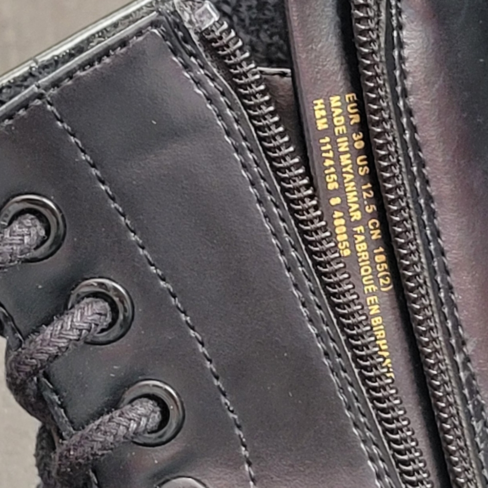 Kids H&M Combat Style Lace Up Boots - Picture 6 of 6